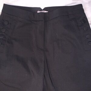 Orsay black sailor button style pocket cigarette pants NWT